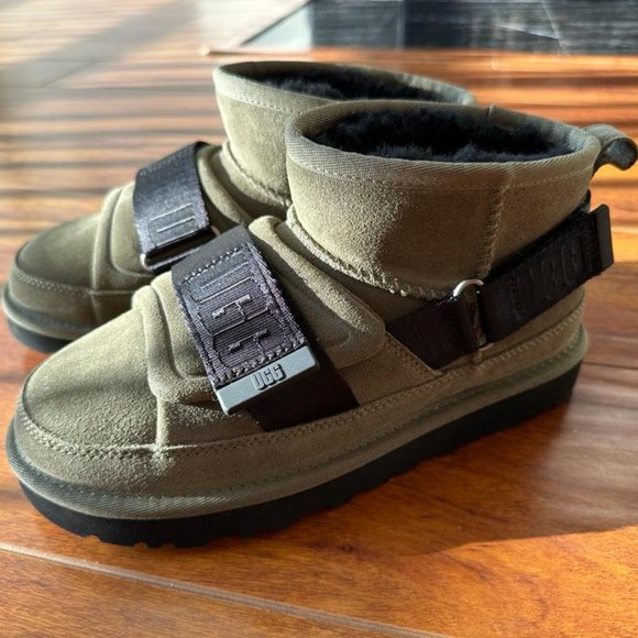 UGG Shoes - BRAND NEW UGG BURNT OLIVE CLASSIC ULTRA MINI HYBRID SUEDE/WOOL BOOTS, 6US/37 EU